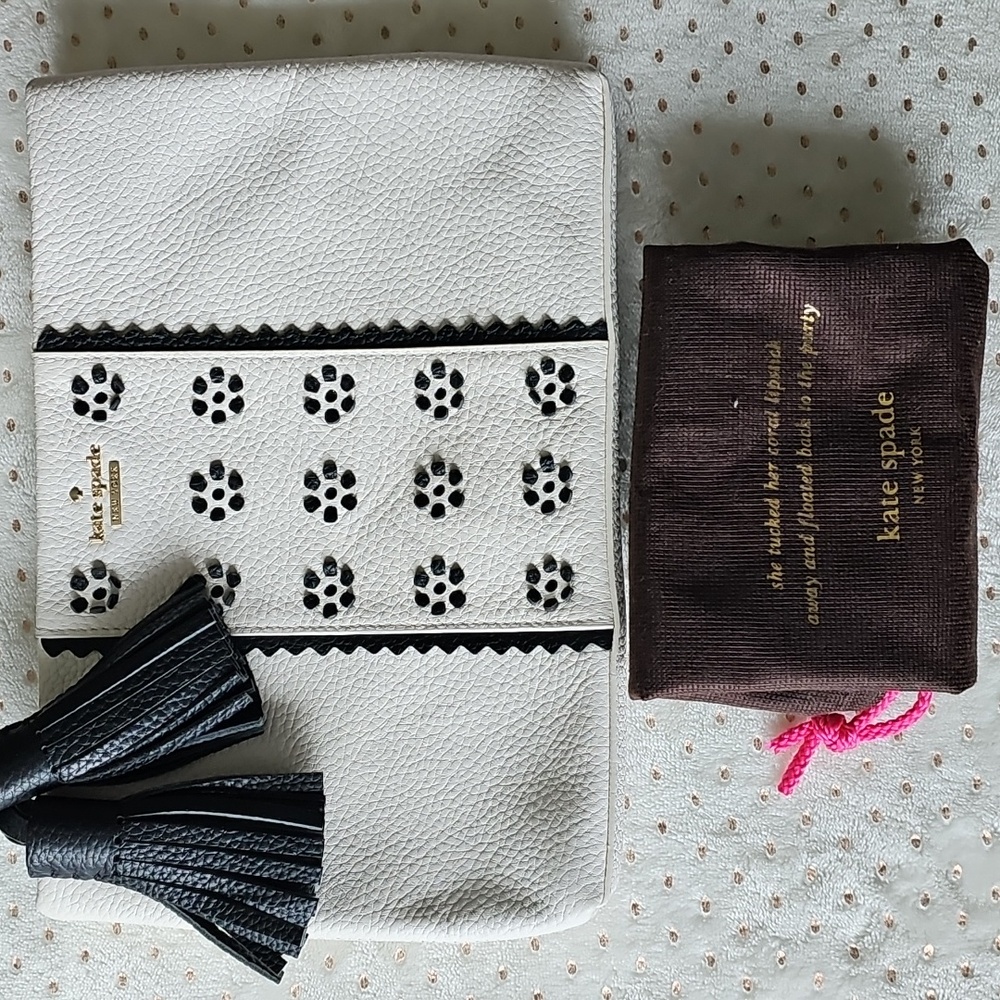 Kate Spade Aden Bryant Court Floral Clutch And Dust Bag